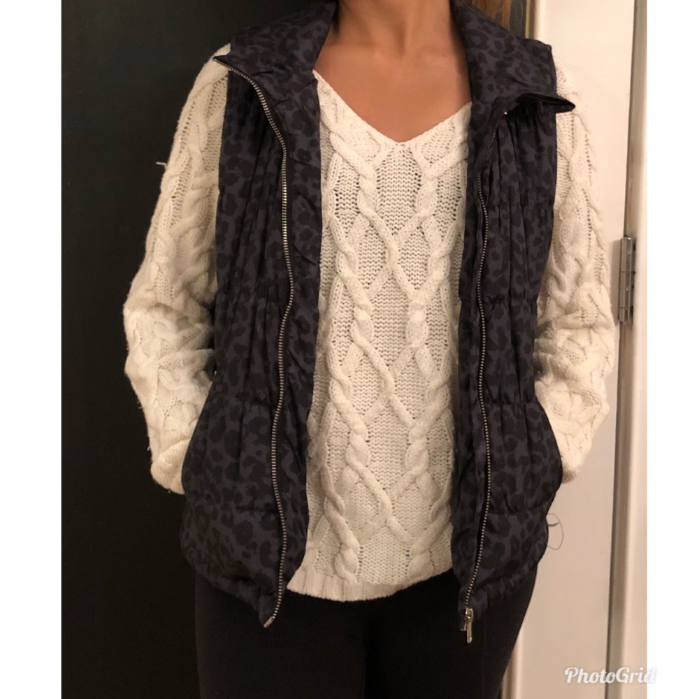 H&M Black And Gray Cheetah Print Vest